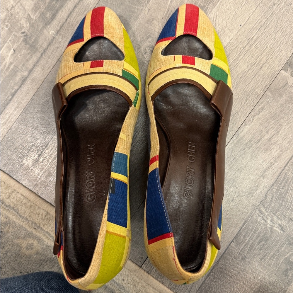 Multicolor Patchwork Heels - image 7